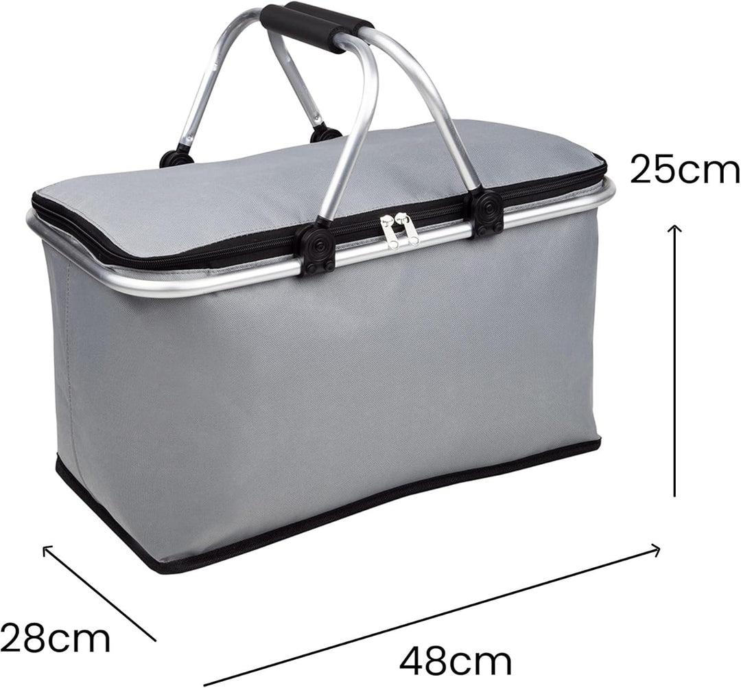 Einkaufskorb Kühlkorb 25 L Faltbarer Thermokorb Picknickkorb Korb Einkaufskörbchen Körbchen klappbar
