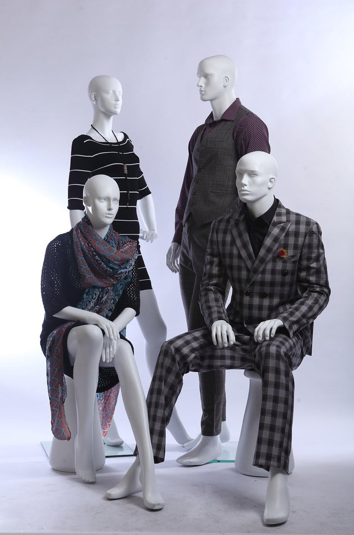 Euroton XM11-6 weiss in matt lackierte abstrakte Schaufensterpuppe Mannequin Mann Male