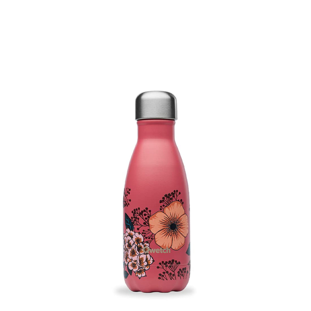 QWETCH - Isothermische Originals Flasche - Anémones 260ml - Nomadische Edelstahlflasche - 24h Kalt u