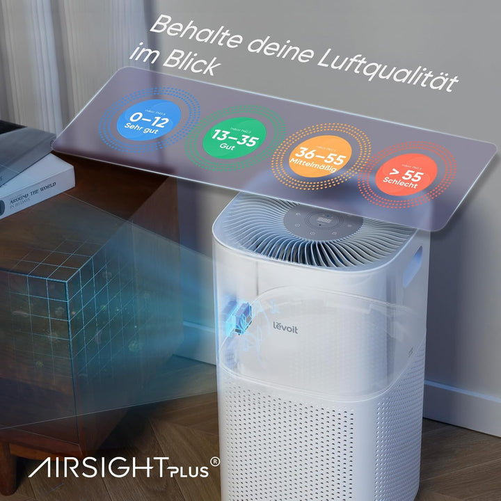 Levoit CORE 600S HEPA Luftreiniger für Raucherzimmer Allergiker,CADR 697m³/h für bis zu 147㎡ Wohnung