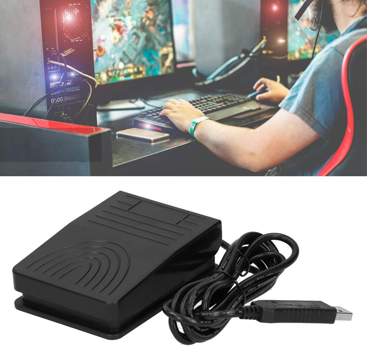 USB-Fussschalter Tragbares professionelles Spielsteuerungs-Fussschalter ABS-Fusspedal für Computer
