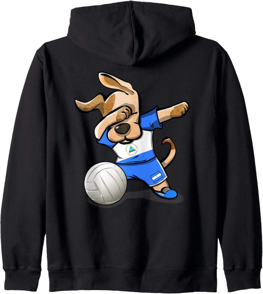 Tupfender Hund Nicaragua Volleyball - Nicaragua Flagge Sport Kapuzenjacke