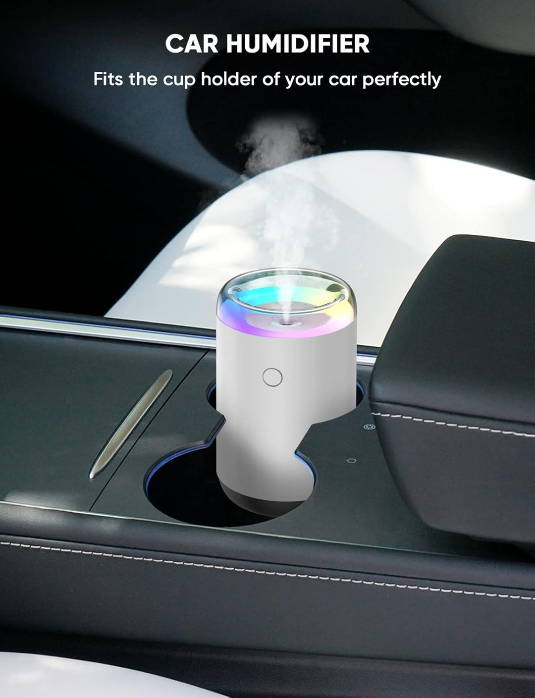 Tragbarer Mini-Luftbefeuchter, Fioyal kleiner Schreibtisch-Luftbefeuchter für Schlafzimmer, Auto, Bü