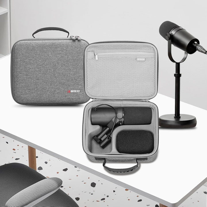 RLSOCO Tasche für Shure SM7dB/SM7B Dynamisches Gesangsmikrofon & Koffer für Shure MV7+/MV7X XLR/MV7