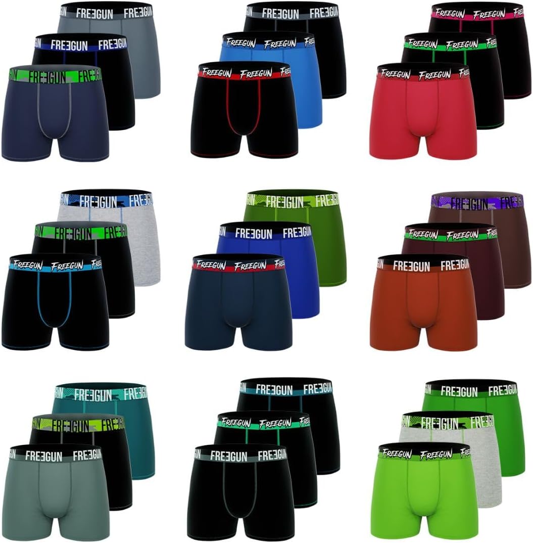 FREEGUN Herren Boxer FG/1/BCX5/MULTILOT Boxershorts L Gris, L Gris