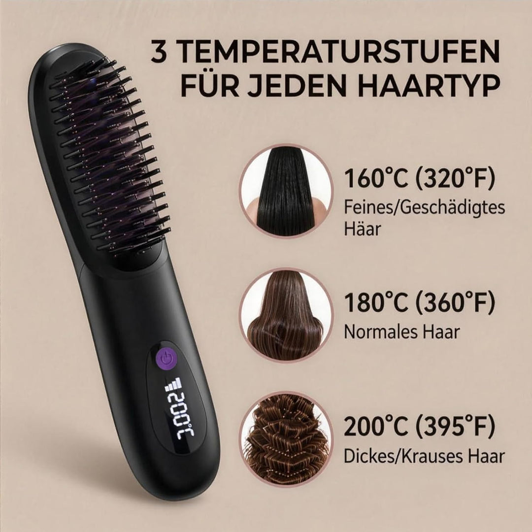 Luma Bliss Styling Bürste,Cefryna Stylingbürste für kurze Haare - Kompakte Rundbürste für Pixie & Bo