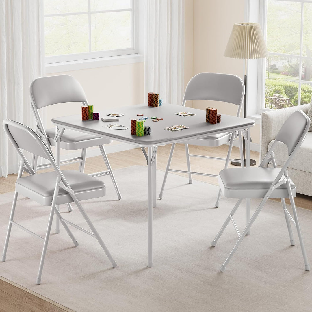 Falttisch Quadratischer Spiel &amp; Kartentisch, Wasserdicht PU, 85cm Für Wohnzimmer Camping Indoor Outd