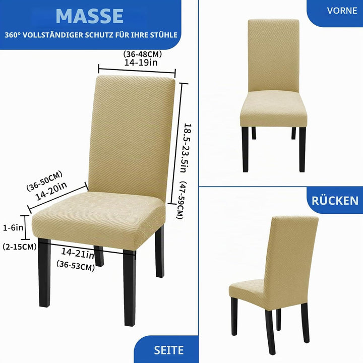 XINEAGE Stuhlhussen 6er Set, Stretch Stuhlhussen für Esszimmerstühle, Universale Stuhlhussen Waschba