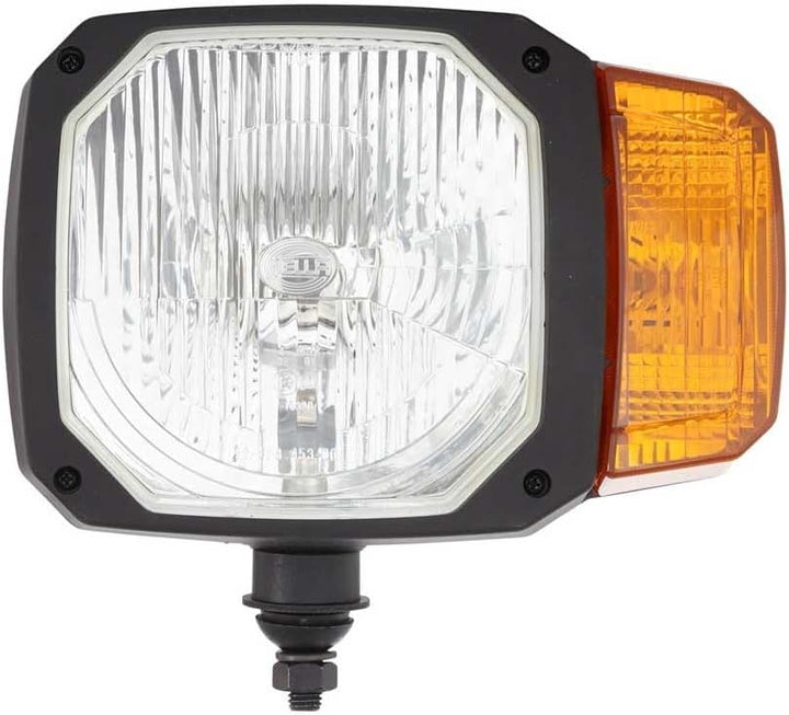 HELLA - Halogen-Hauptscheinwerfer - 12V - Einbau - Lichtscheibenfarbe: gelb - Stecker: DEUTSCH Steck