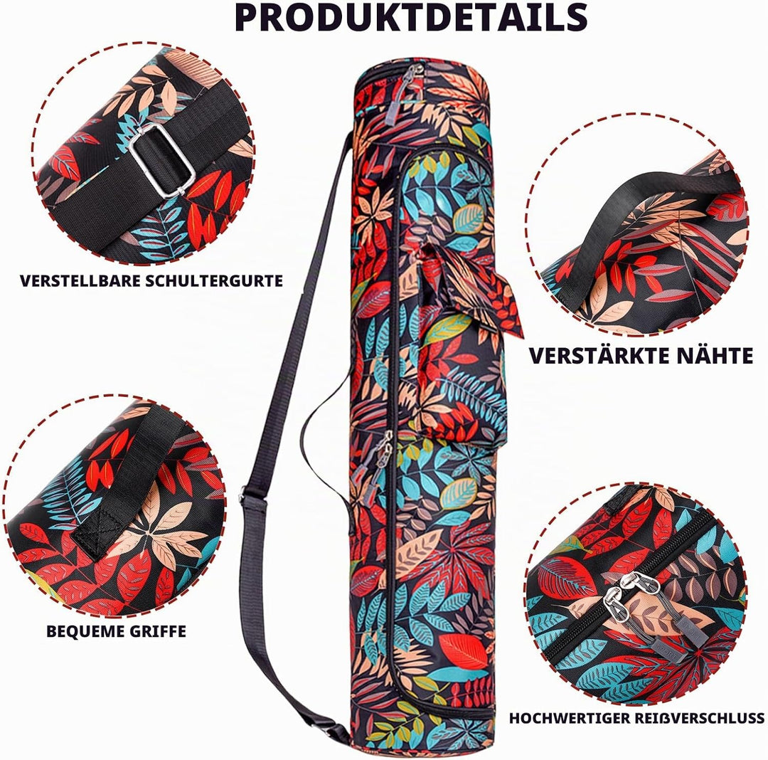 Aucuu Yogatasche, Yogamatte Tasche, Sporttasche Damen mit Nassfach &amp; Flaschentasche, Verstellbarer S