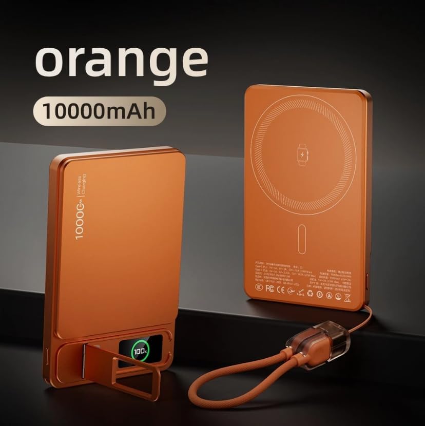 ARMN Powerbank 10.000mAh für MagSafe Extra Slim, Schnellladefunktion, kompatibel mit iPhone 14 15 16