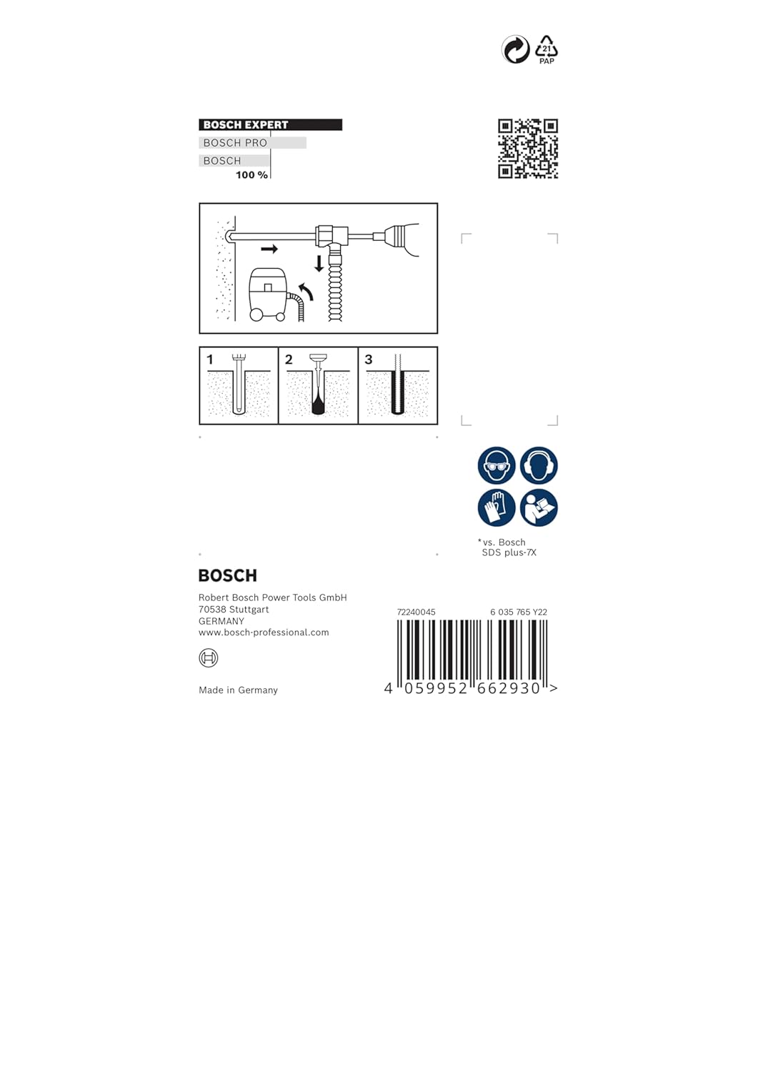 Bosch 1x EXPERT SDS Clean plus-8X Hammerbohrer-Set für Installationen (Ø 10,0 mm, Professional Zubeh