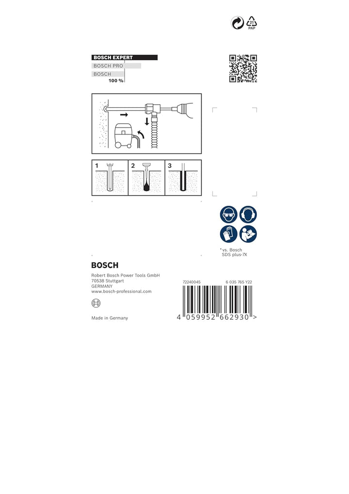 Bosch 1x EXPERT SDS Clean plus-8X Hammerbohrer-Set für Installationen (Ø 10,0 mm, Professional Zubeh