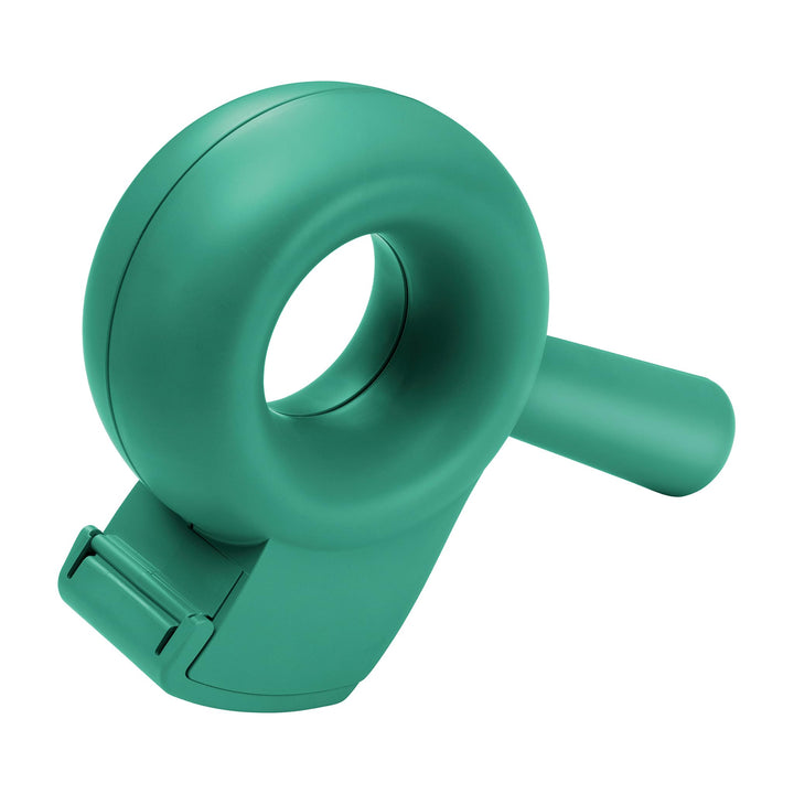 helit H6380052 - Klebebandabroller „the bagel“, grün, Paketbandabroller, Kleberoller, Handabroller,