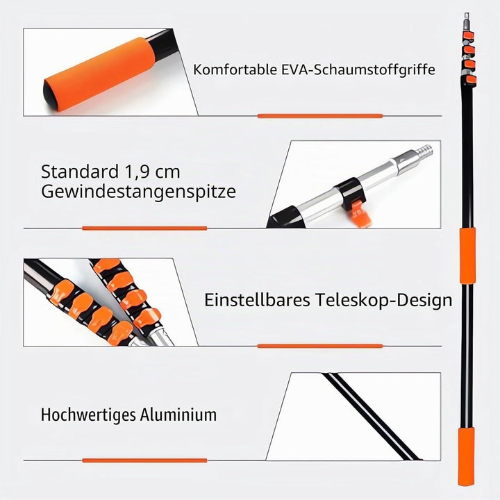 Professionelles Teleskop-Fensterreinigungsset, 6 m Verlängerungsstange Fensterreinigungswerkzeug 5-2