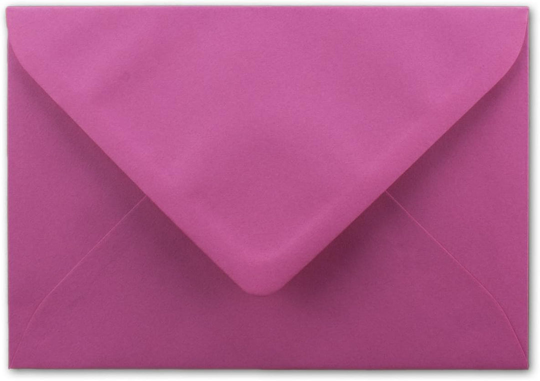 150x Brief-Umschläge in Pink - 80 g/m² - Kuverts in DIN B6 Format 12,5 x 17,6 cm - Nassklebung ohne
