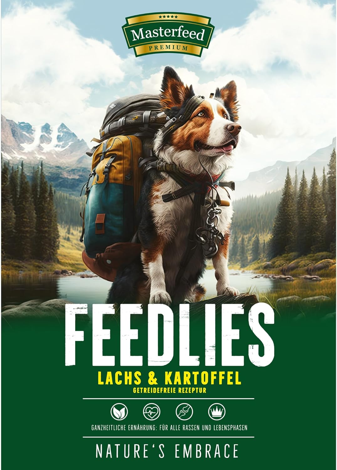 Masterfeed Feedlies für Aktive Hunde, Hundefutter für Ausgewachsene Hunde (Adult) Aller Rassen, Getr