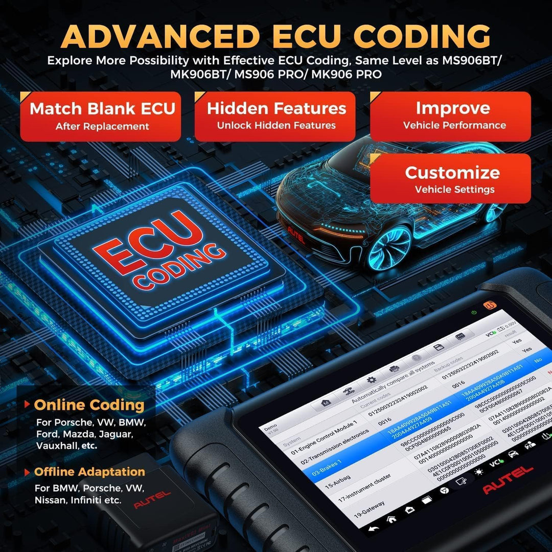 Autel MaxiDAS DS808S-TS: 2024 Android 11 Professionelle ECU-Codierung& TPMS als MS906 PRO-TS/ MS906T