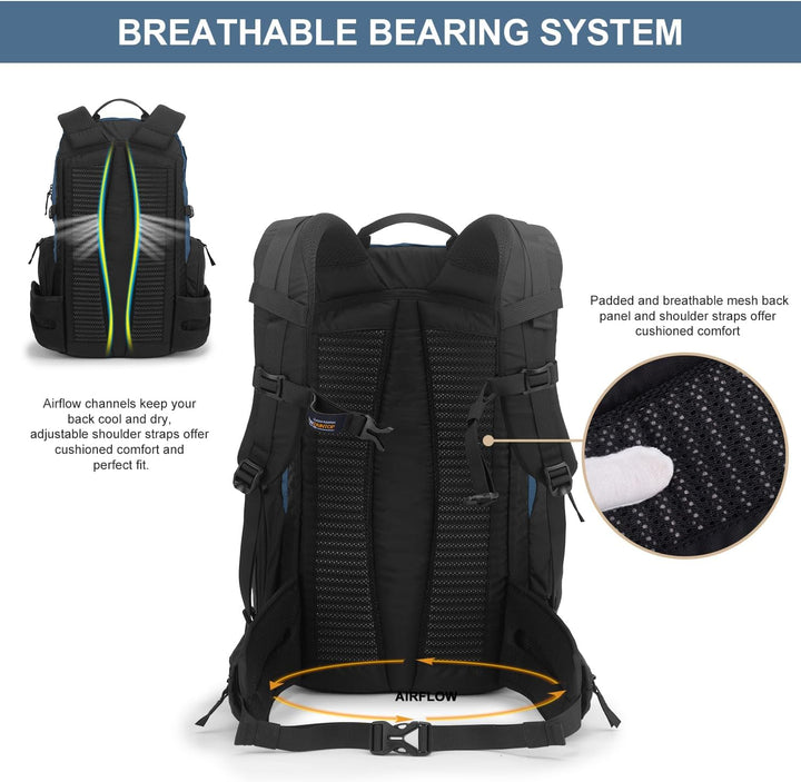 MOUNTAINTOP 40L Wanderrucksack Herren Damen Trekkingrucksack Outdoor Rucksäcke mit für Camping Wande