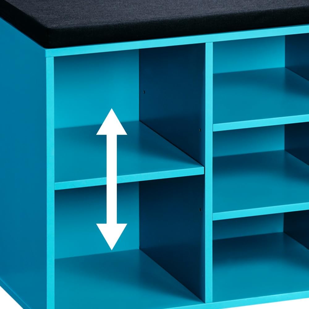 Kesper | Schuhschrank mit Sitzkissen, Material: Faserplatte, Masse: B51,5 x H48 cm x L29,5 cm, Farbe