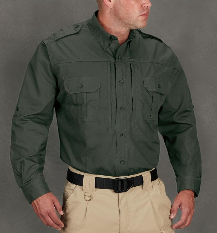 Propper Herren Langarm Taktisches Hemd Khaki Large Long