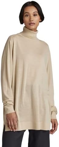 G-STAR RAW Damen Loose Knitted Turtleneck Pullover Knits XS Beige (Brown Rice D22502-b692-d309), XS