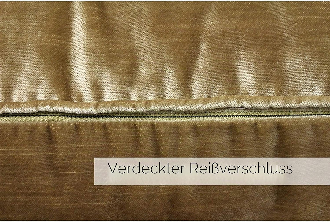 Paoletti Luxe Velvet 55X55 C/CASE Olive, Polyester, 55x55cm Olive 55x55cm Nur Abdeckung, Olive 55x55