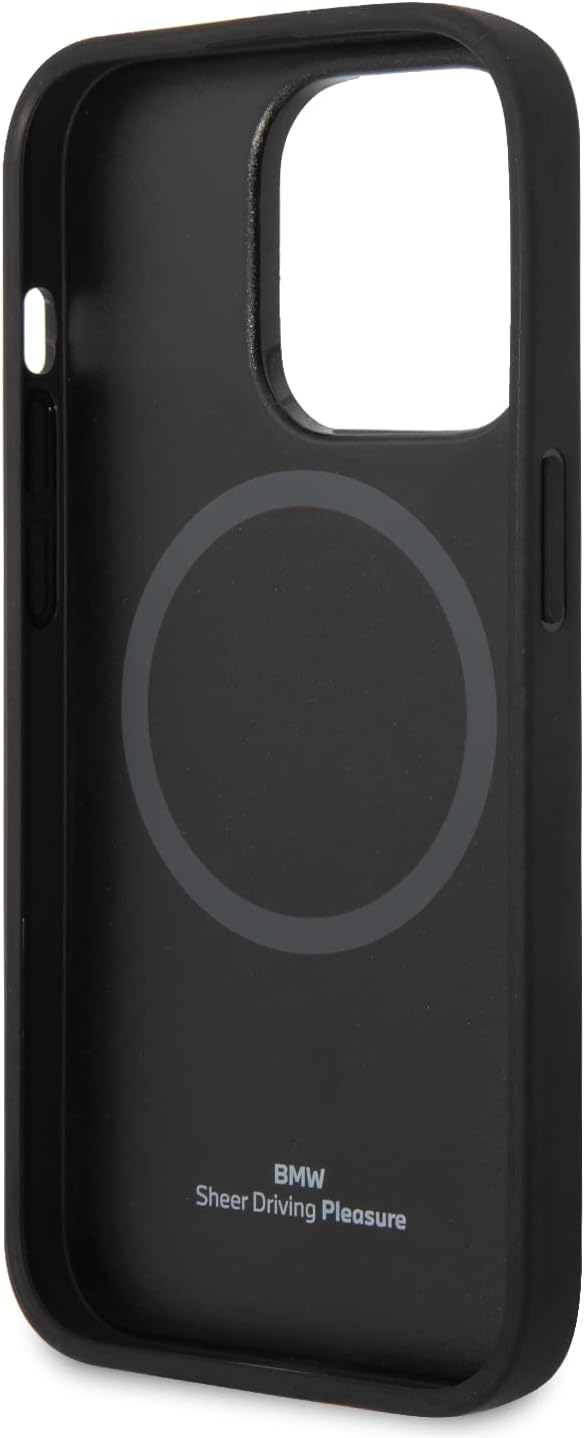 BMW BMHMP14LSLLBK hülle für iPhone 14 Pro 6, 1'' schwarz-Black hardcase Signature Logo Imprint, Navy