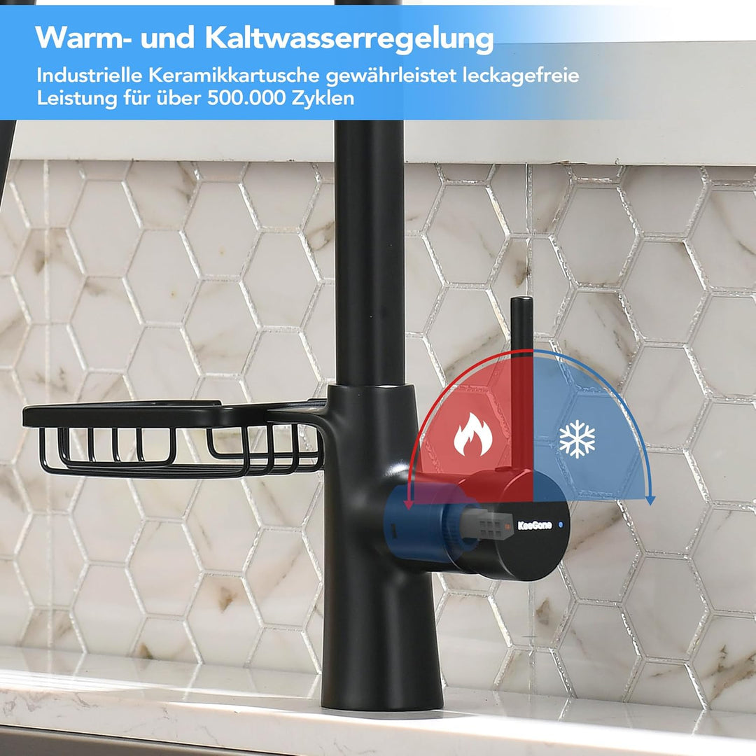 Wasserhahn Küche Küchenarmatur mit ausziehbarer Brause Spültischarmatur ausziehbarer Wasserhahn mit