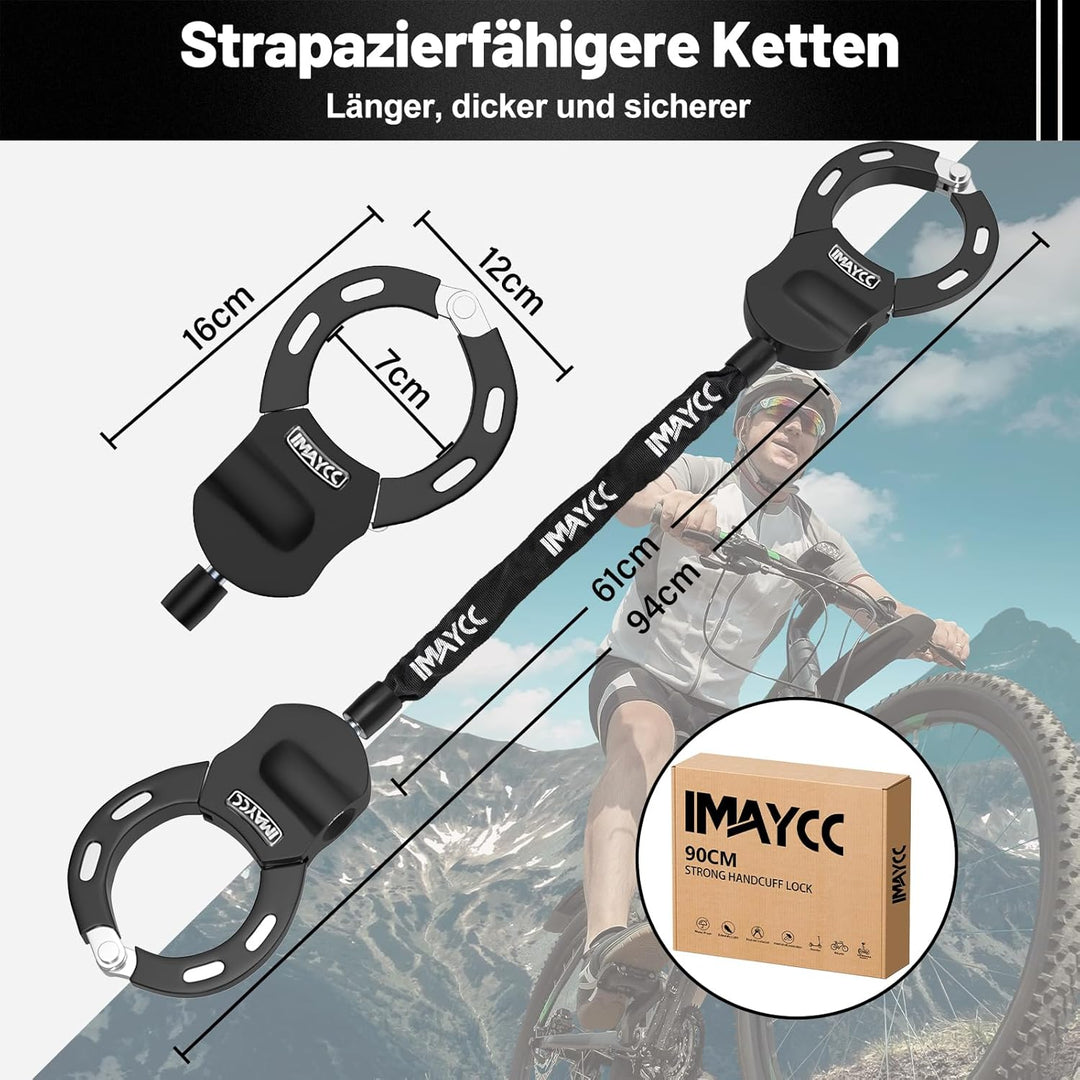 IMAYCC E Scooter Schloss, Schloss für E Scooter, Diebstahlschutz Handschellenschloss, Hohe Sicherhei