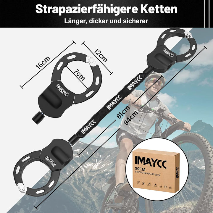 IMAYCC E Scooter Schloss, Schloss für E Scooter, Diebstahlschutz Handschellenschloss, Hohe Sicherhei