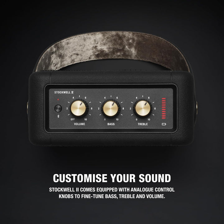 Marshall Stockwell II Portable Bluetooth Speaker - Black&Brass Stockwell II Home Speaker Schwarz und
