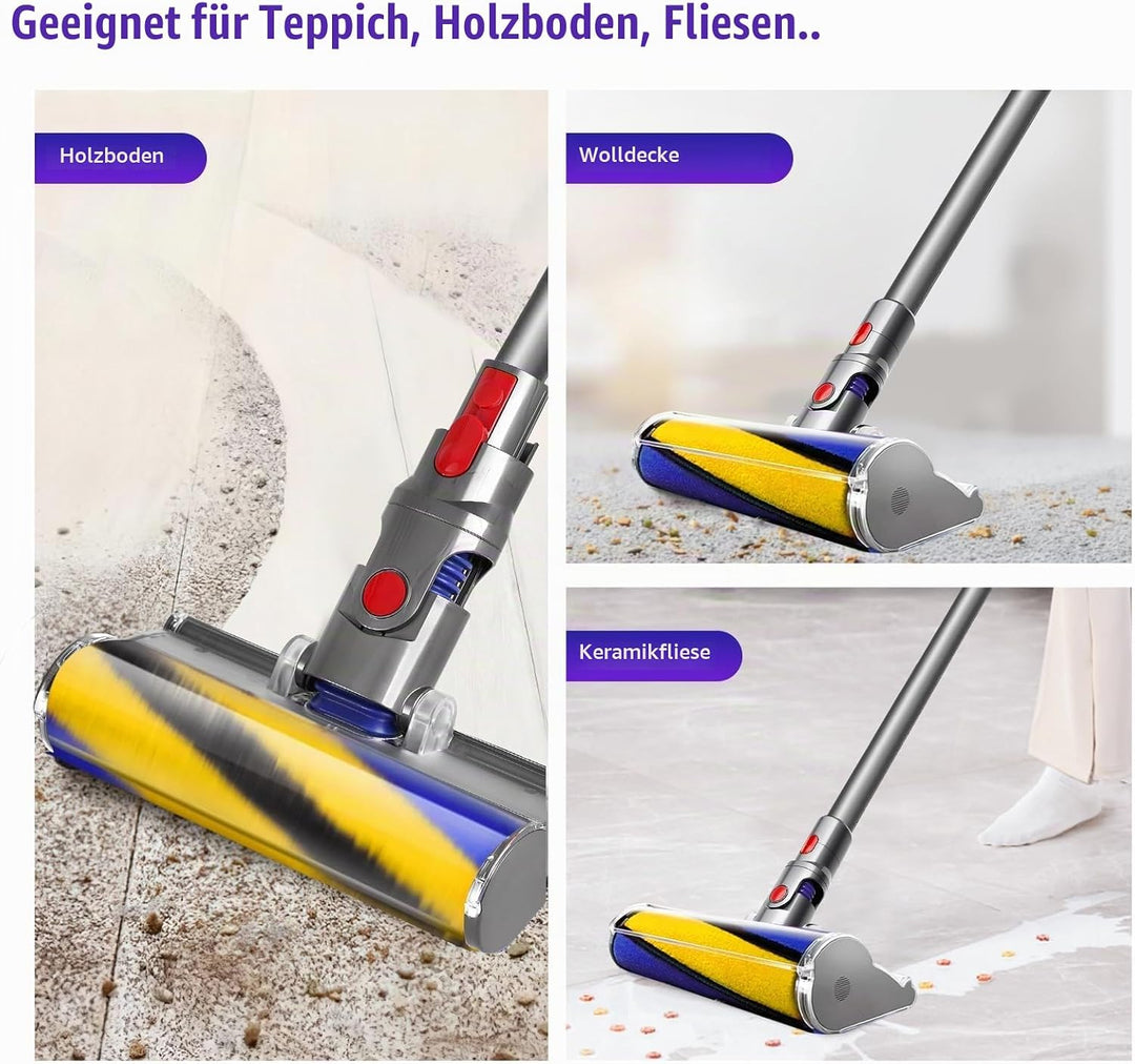 1 Stück Bürste Kompatibel mit Dyson V12/V15/Slim,für Dyson V12/V15 Slim Staubsauger Softwalzen,Ersat