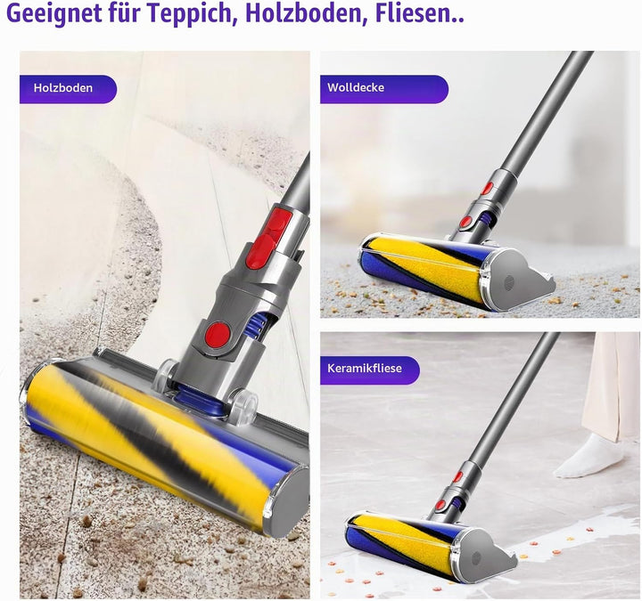 1 Stück Bürste Kompatibel mit Dyson V12/V15/Slim,für Dyson V12/V15 Slim Staubsauger Softwalzen,Ersat