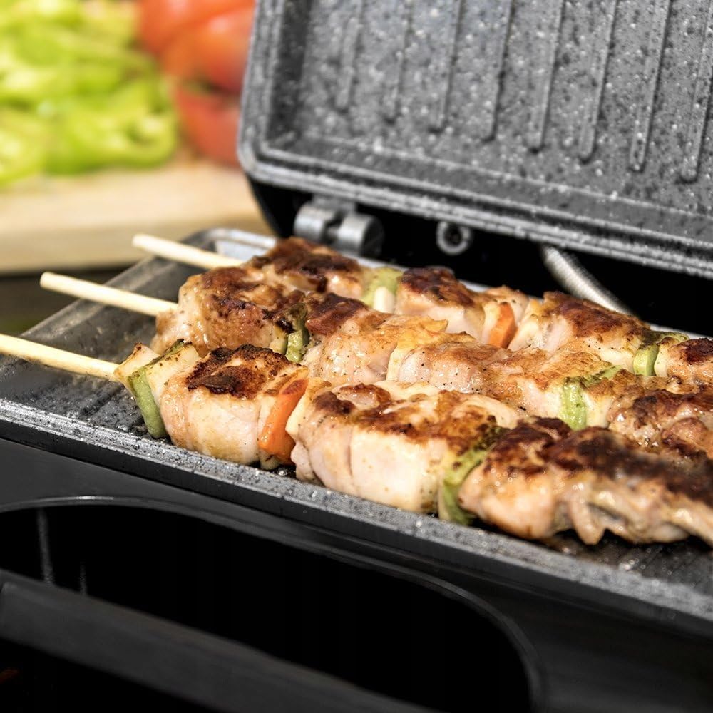 LTC XXL Sandwichmaker, 1000W Leistungsstarker Kontaktgrill mit Antihaftbeschichtung, Automatische Te