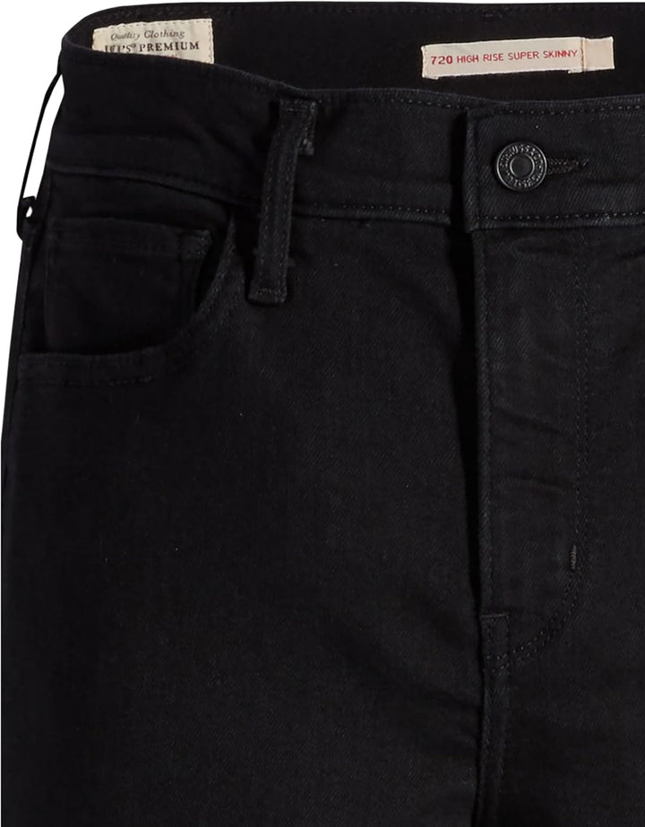 Levi's Damen 720 High Rise Super Skinny Jeans 23W / 28L Black Celestial, 23W / 28L Black Celestial