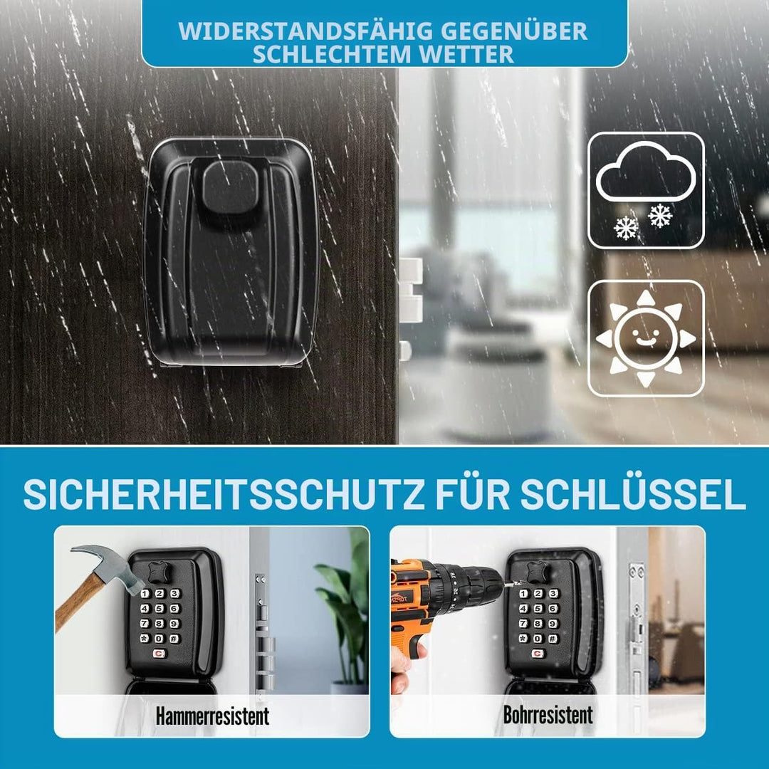 Faneam Gross Schlüsseltresor mit Zahlencode Aussen Schlüsselsafe Wandmontage Schlüsseltresor Schlüss