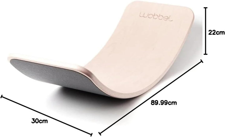 Wobbel Balanceboard transparent lackiert Mouse grau yogaboard