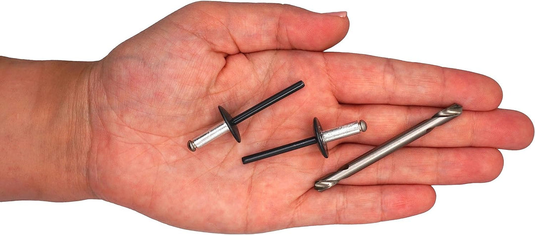 SKIR'CO (100 Stück) Grossflansch Alu-Blindnieten 4,8x14 mm Edelstahldorn, RAL 7016 Anthrazitgrau (in