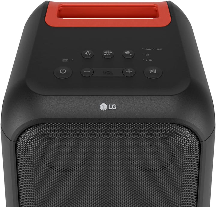LG XBOOM XL5S, rollbares 2-Wege-Soundsystem (Karaoke- & DJ-Funktionen, Beleuchtung), Schwarz [Modell