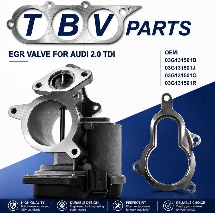 TBVPARTS EGR 2.0 TDI 03G131501B 03G131501J 03G131501Q 03G131501R AGR Ventil passend für A4 (B7) 2.0