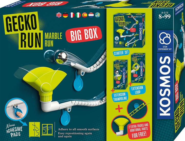 KOSMOS 617318 Gecko Run Marble Run Big Box, Vorteilspack, Erweiterbare Kugelbahn für Kinder ab 8 Jah
