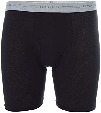 Hanes Men's 10-Pack Boxer Briefs with Comfort Flex Waistband, Black/Grey, X-Large