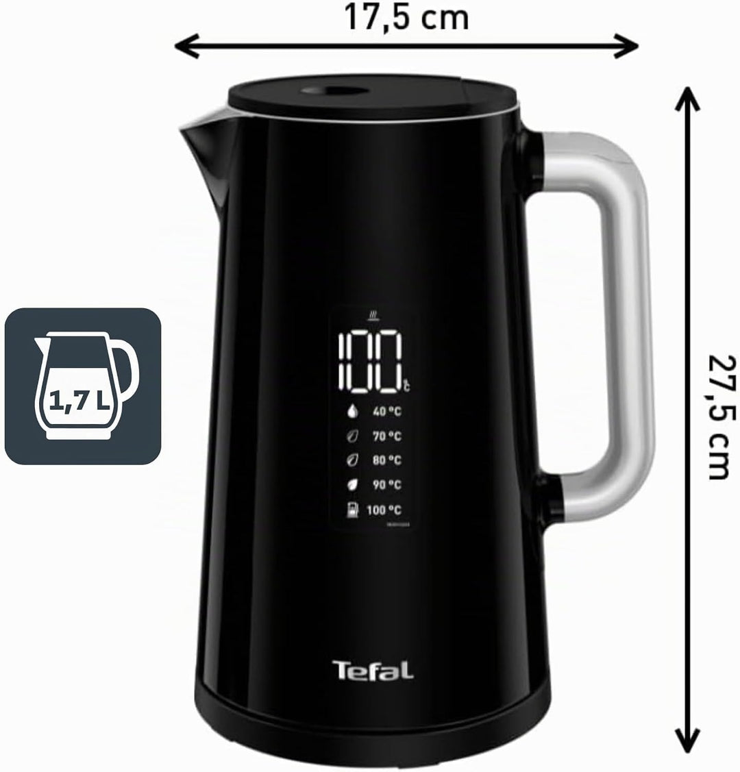 Tefal KO8508 Smart'n Light Elektrischer Wasserkocher | Temperatureinstellung | Tee | Digitalanzeige