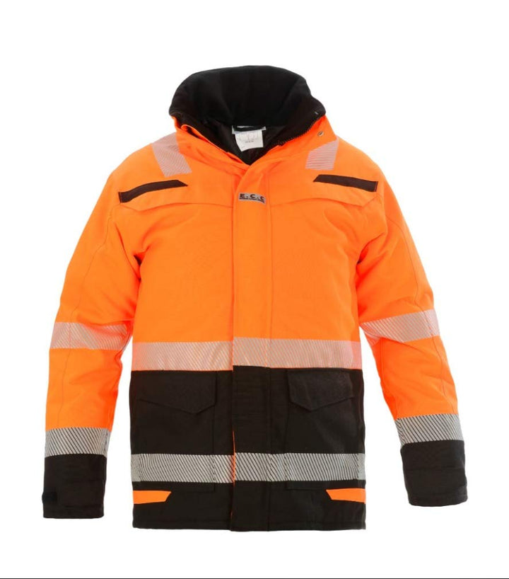072398OBP Uddel Abnehmbarer Parka Orange/Schwarz Grösse L L Neonorange - Schwarz, L Neonorange - Sch