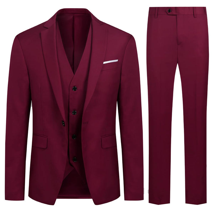 Allthemen Anzug Herren Slim Fit 3 Teilig Anzüge Modern Herrenanzug 3-Teilig Sakko Hose Weste für Bus
