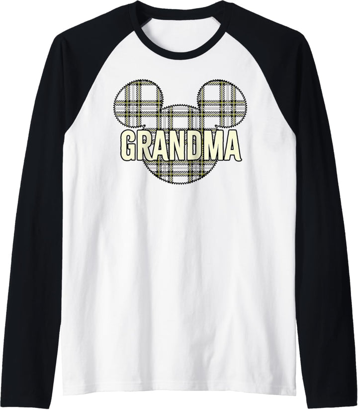 Disney Mickey And Friends Weihnachts-Plaid Grandma Raglan