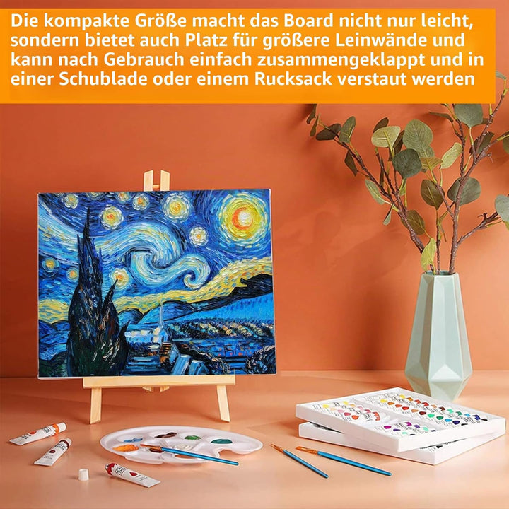 6 Stück Staffelei 30cm Hoch Staffelei Holz Stabil Holzständer für Bilder Massiv Mittelgross Bildhalt
