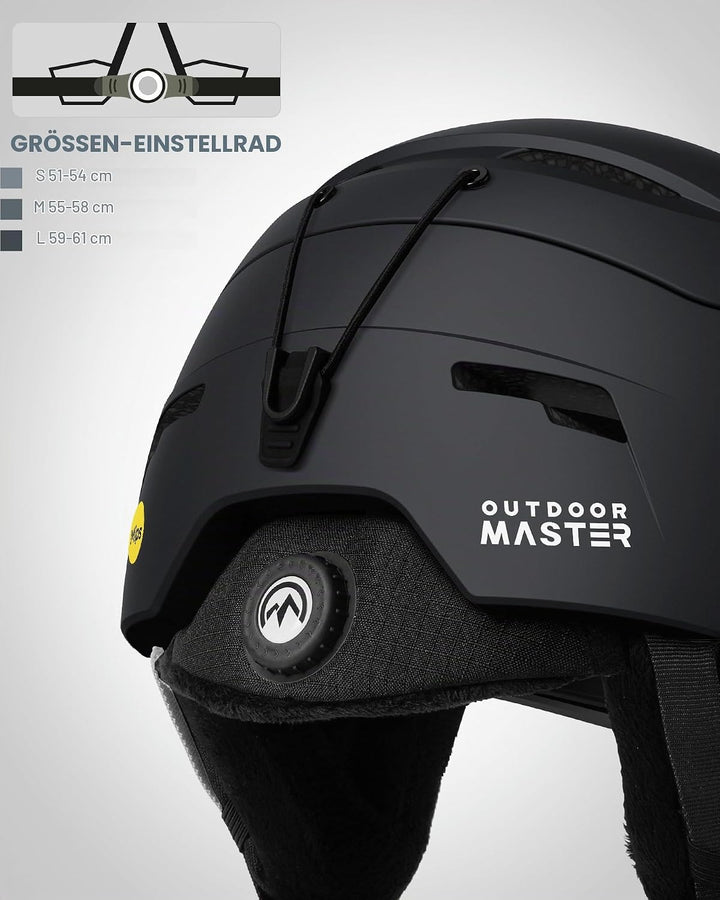 OutdoorMaster ELK MIPS Skihelm - Schneesporthelm Snowboardhelm für Männer Frauen &amp; Jugend Mattes Sch