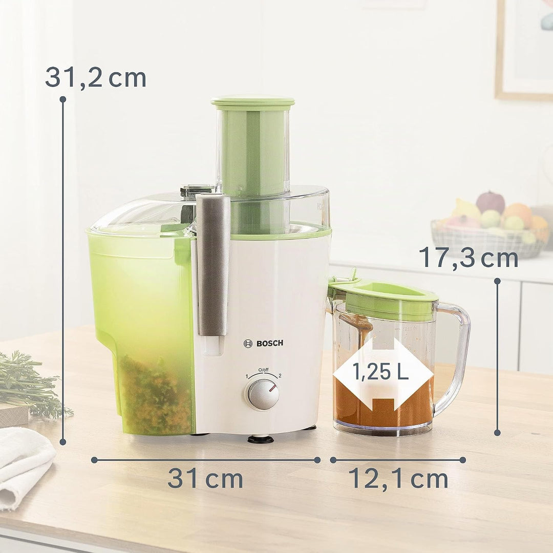 Bosch Entsafter VitaJuice 2 MES25G0, elektrische Saftpresse für Obst und Gemüse, grosser Einfüllscha